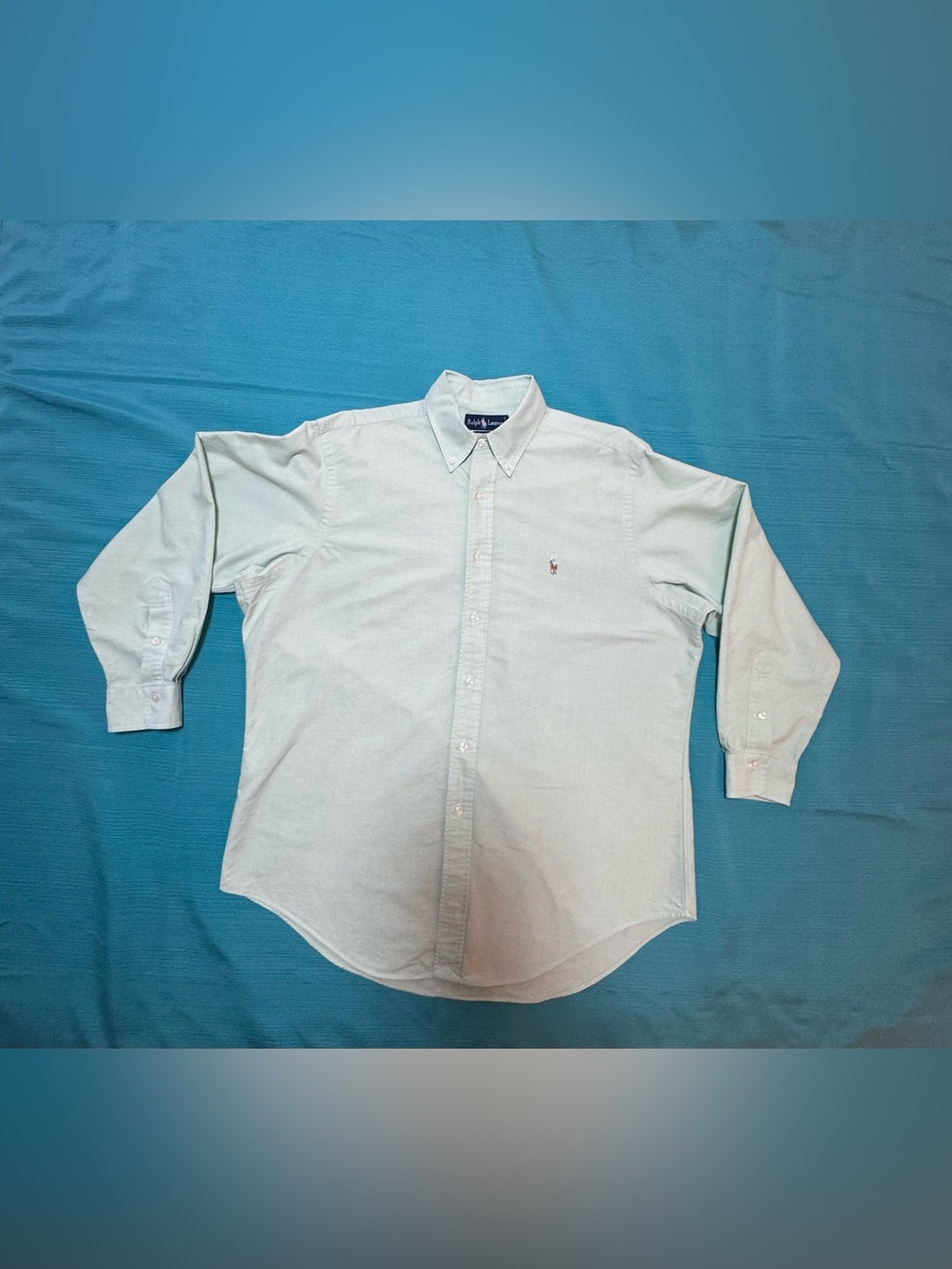 Ralph Lauren Light Mint Button-Down Shirt, 16,5 -34